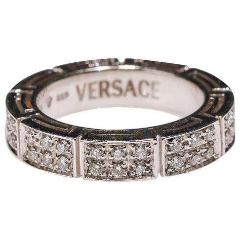 versace chain white|versace ring women.